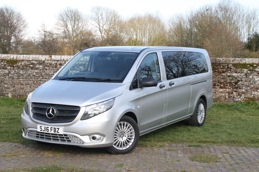 An image showing a Mercedes eight seat people carrier